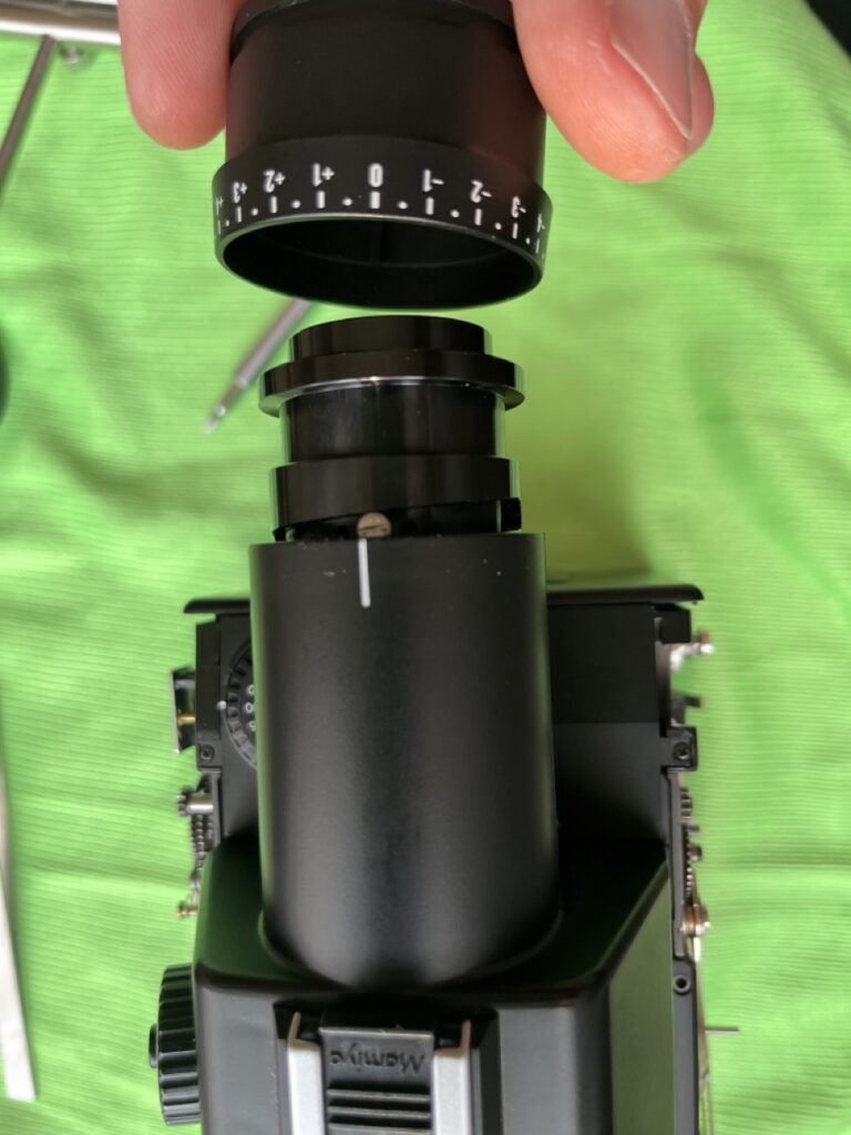 Mamiya 645E - Focus Screen Cleaning